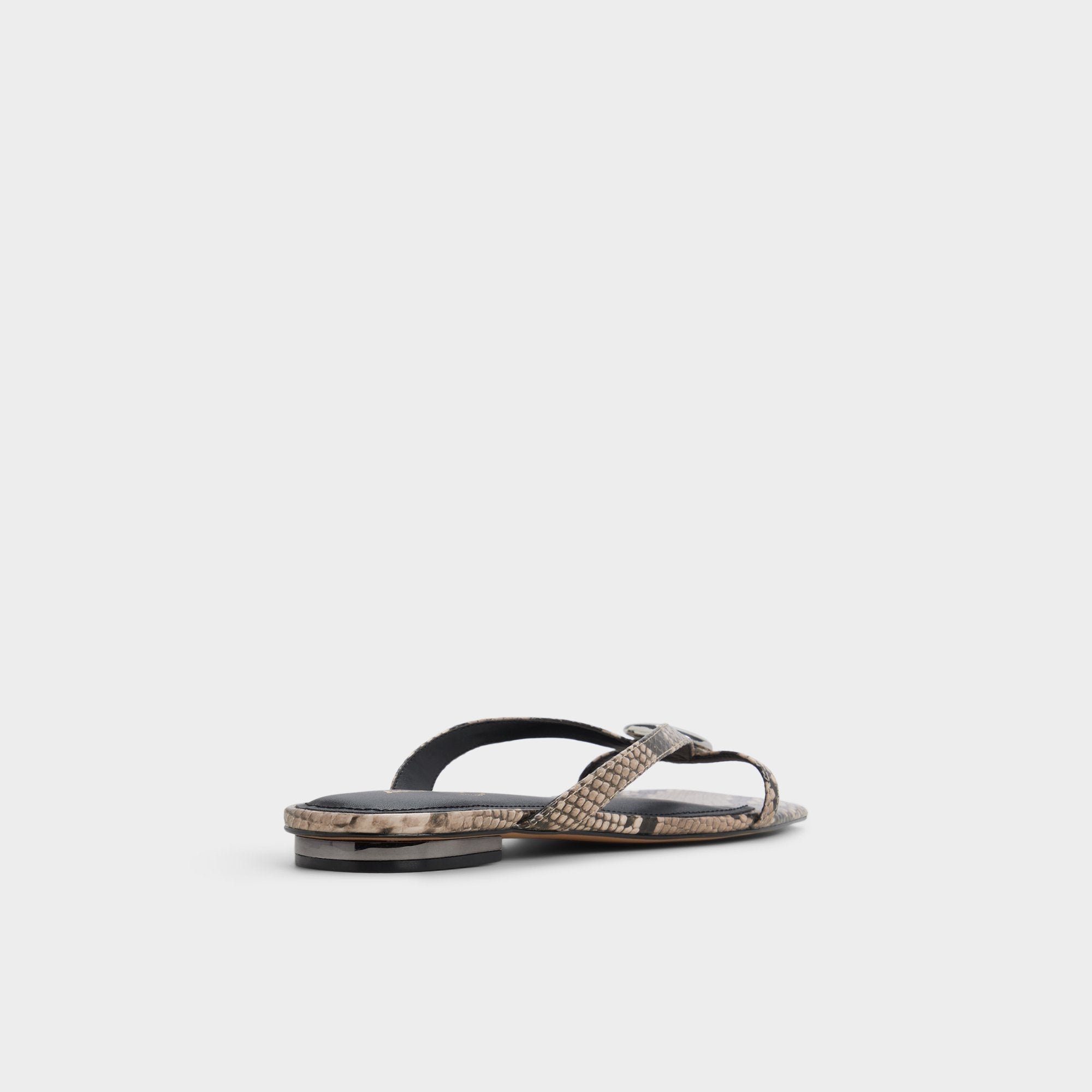 Aldo Iliria White/Black Women's Flats - Slide sandal