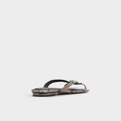 Aldo Iliria White/Black Women's Flats - Slide sandal