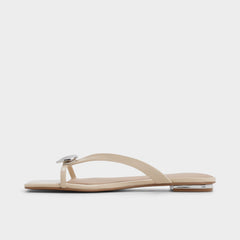 Aldo Iliria Beige Women's Flats - Slide sandal
