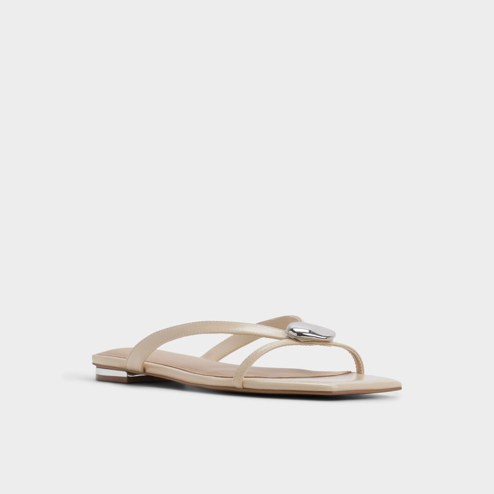 Aldo Iliria Beige Women's Flats - Slide sandal