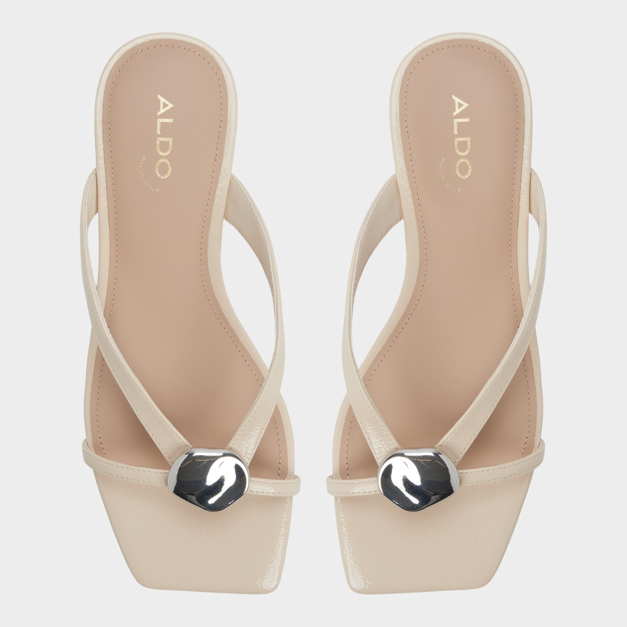Aldo Iliria Beige Women's Flats - Slide sandal