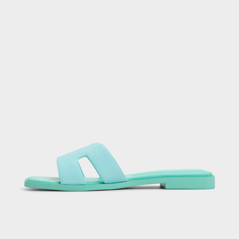 Aldo Itsandal Turquoise Women's Flats - Slide sandal