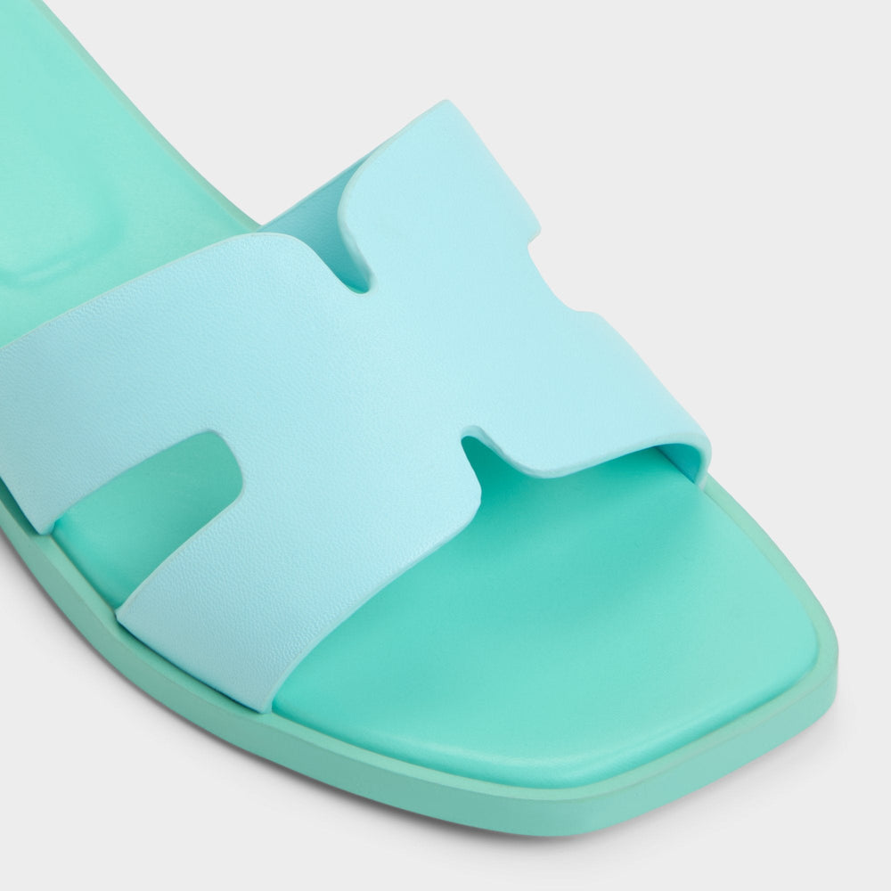 Aldo Itsandal Turquoise Women's Flats - Slide sandal