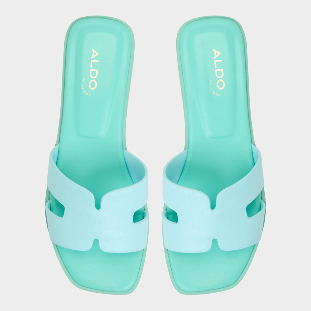 Aldo Itsandal Turquoise Women's Flats - Slide sandal