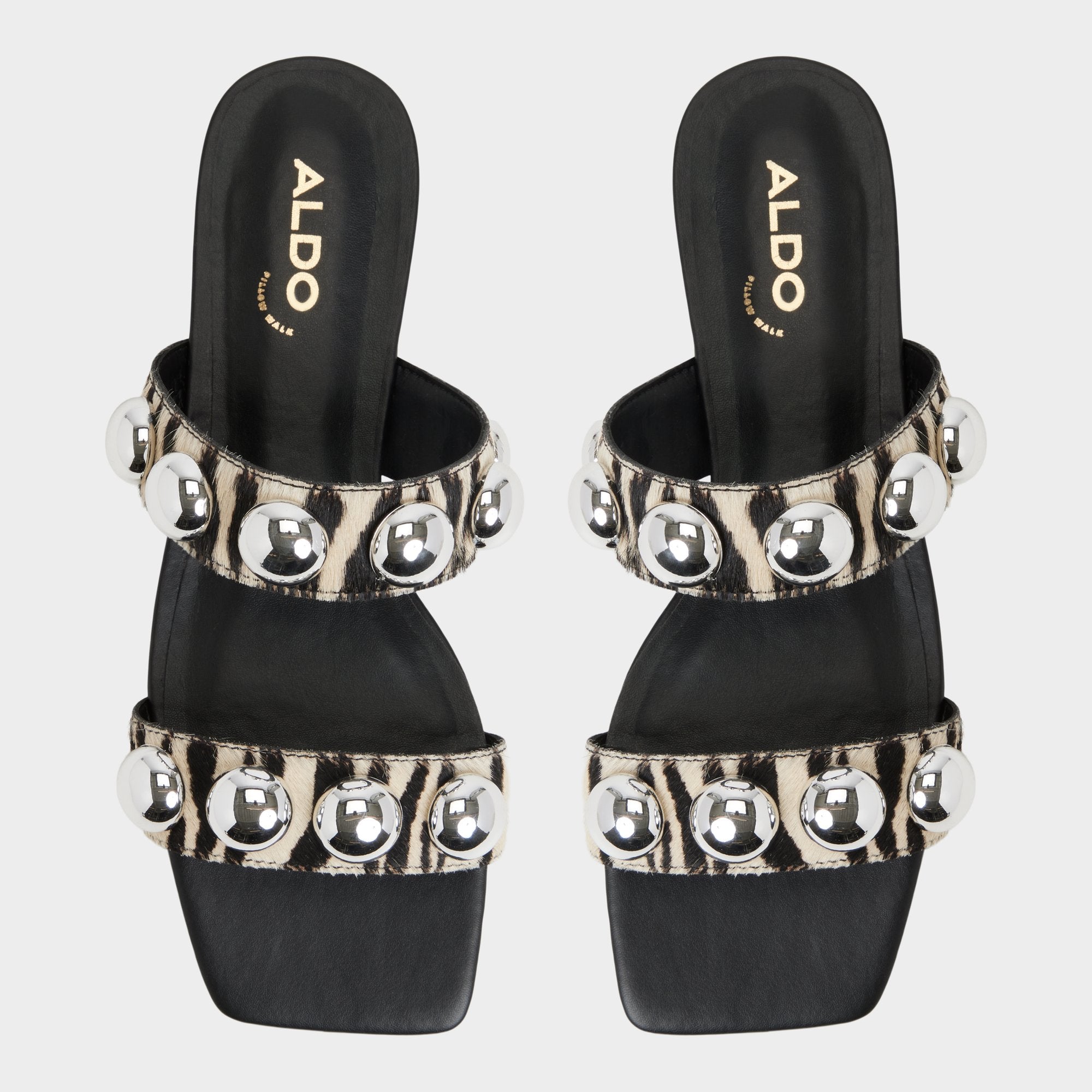 Aldo Katalena in White Black - Slide sandal