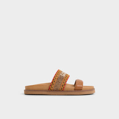 Aldo Beachvacay Brown Multi Women's Footbed sandals -