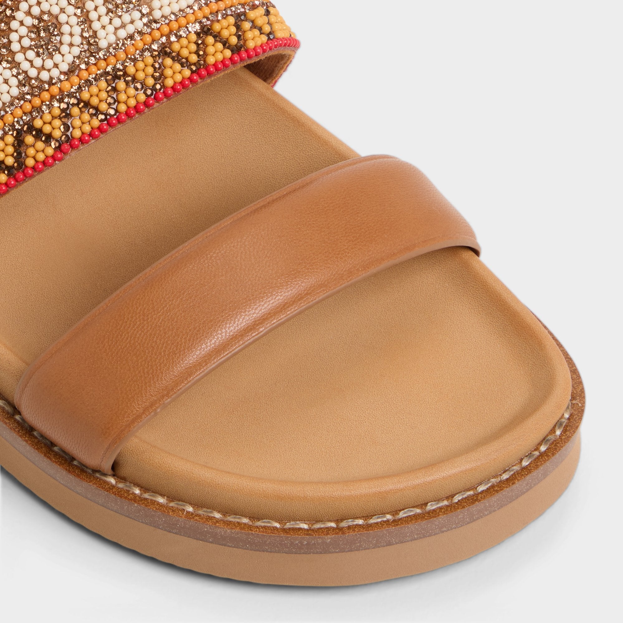 Aldo Beachvacay Brown Multi Women's Footbed sandals -