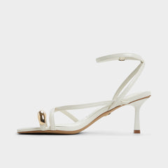 Aldo Elodiah White/Bone Women's Travel essentials - Strappy heeled sandal, Stiletto heel