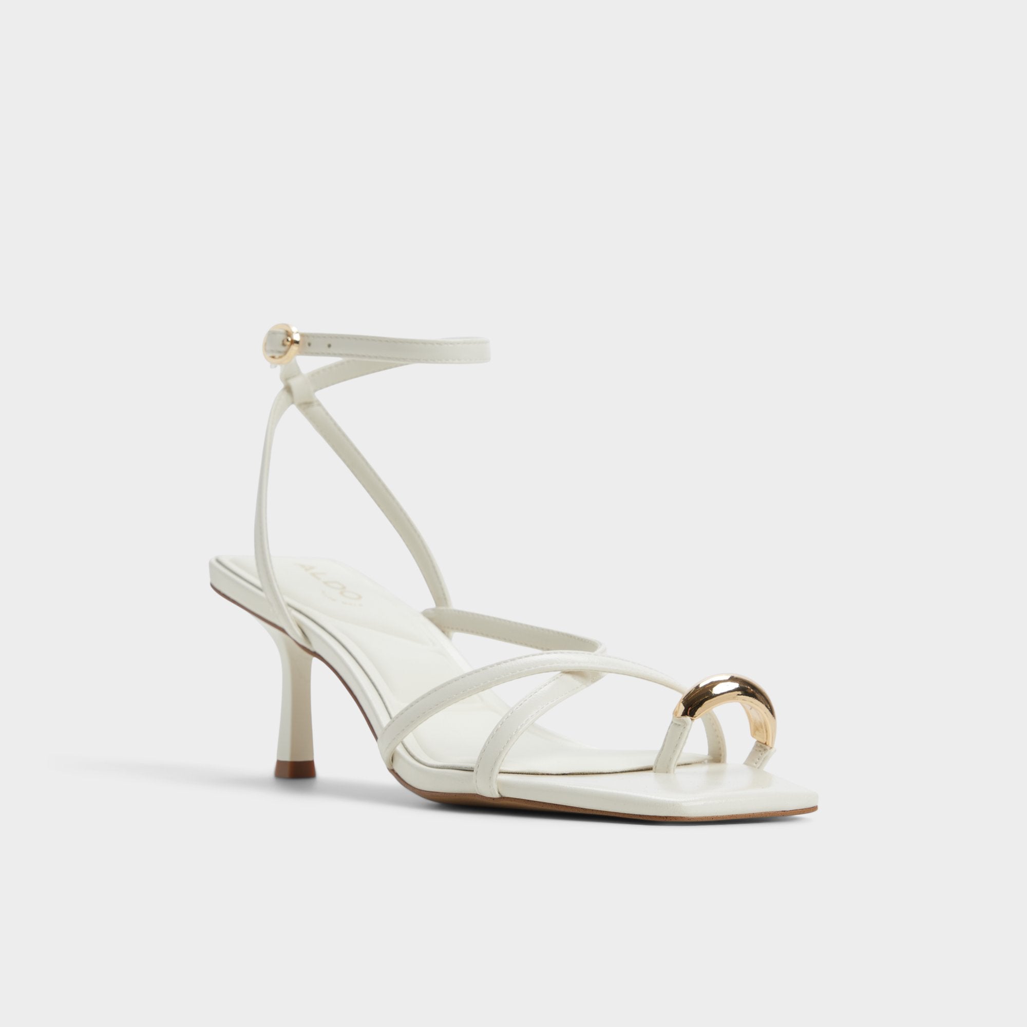 Aldo Elodiah White/Bone Women's Travel essentials - Strappy heeled sandal, Stiletto heel