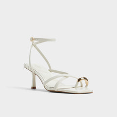 Aldo Elodiah White/Bone Women's Travel essentials - Strappy heeled sandal, Stiletto heel