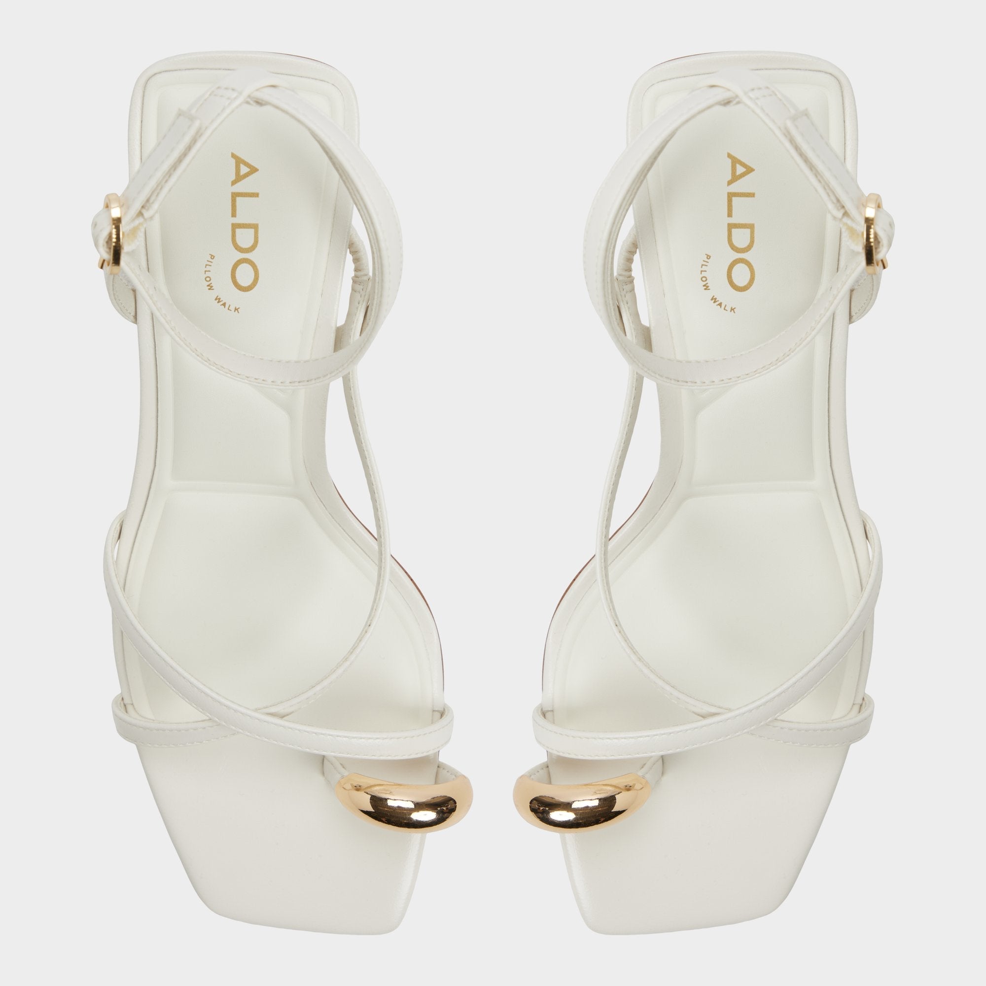 Aldo Elodiah White/Bone Women's Travel essentials - Strappy heeled sandal, Stiletto heel