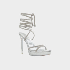 Aldo Izabella in Silver 13621003 - Strappy heeled sandal, Platform