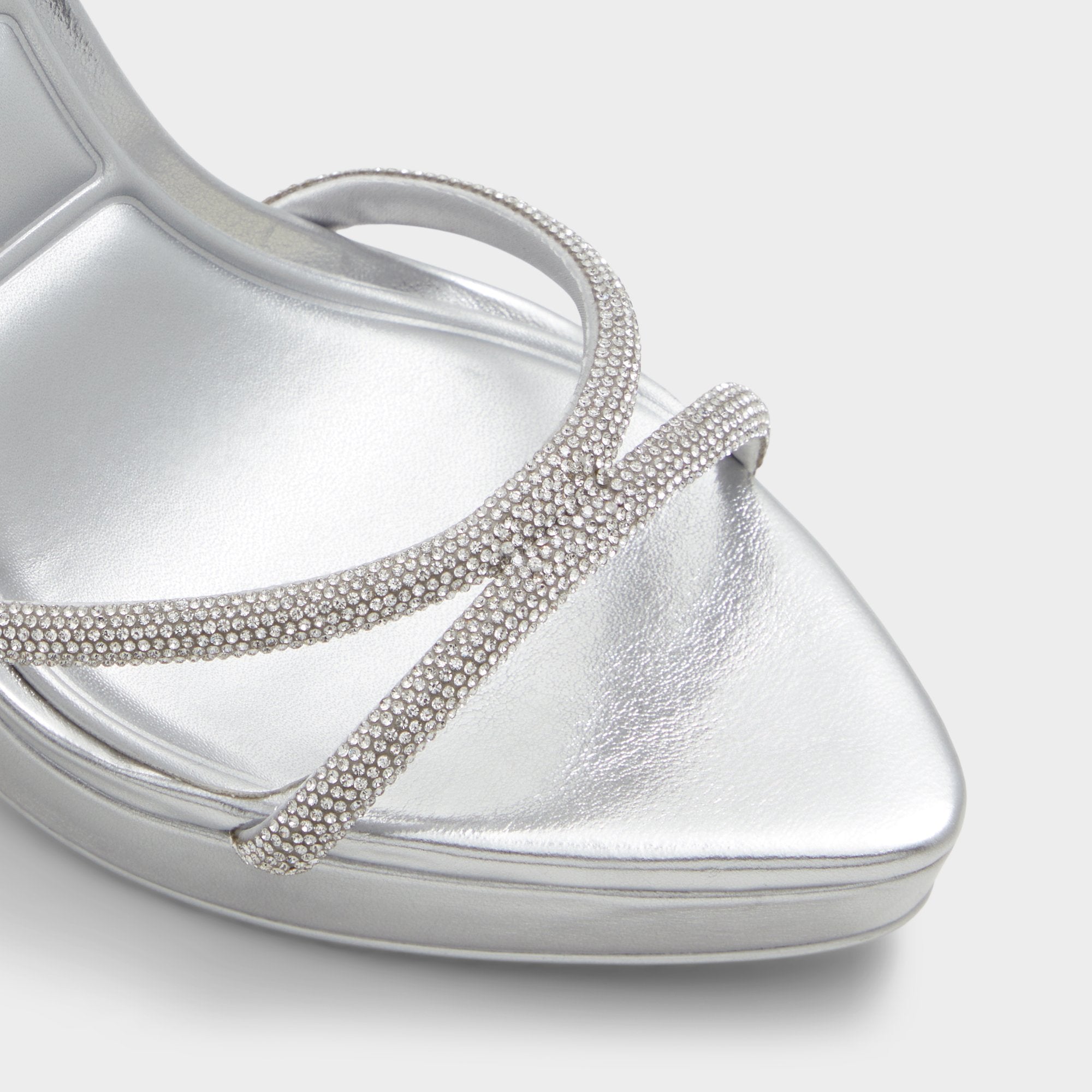 Aldo Izabella in Silver 13621003 - Strappy heeled sandal, Platform