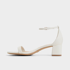 Aldo Calliope White/Bone Women's Block heels - Heeled sandal, Block heel