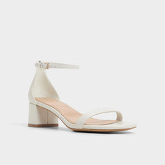 Aldo Calliope White/Bone Women's Block heels - Heeled sandal, Block heel