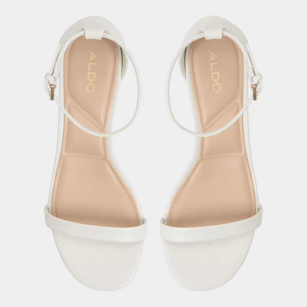 Aldo Calliope White/Bone Women's Block heels - Heeled sandal, Block heel
