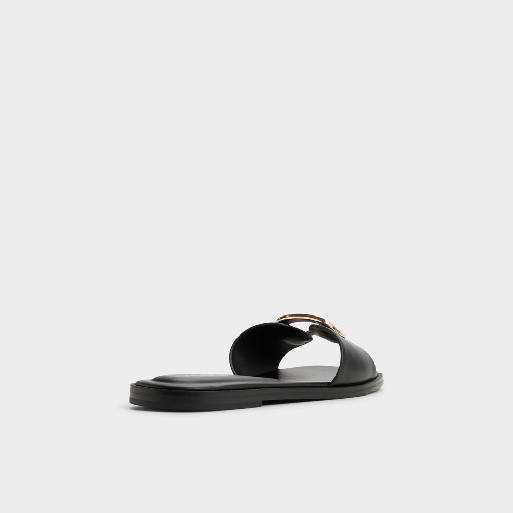 Aldo Tidella Black Women's Flats - Slide sandal