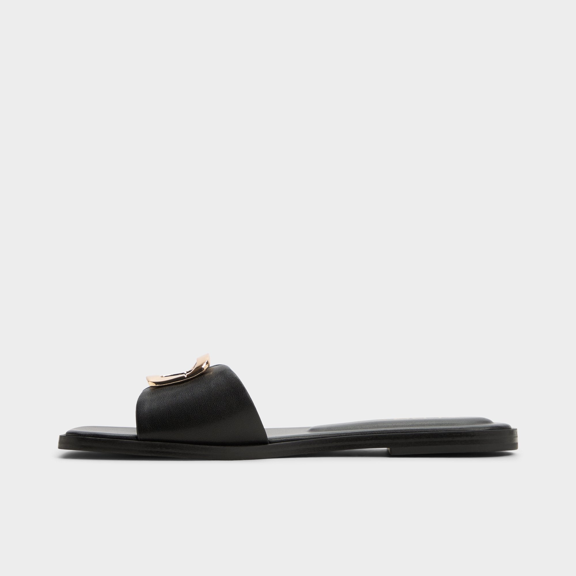 Aldo Tidella Black Women's Flats - Slide sandal