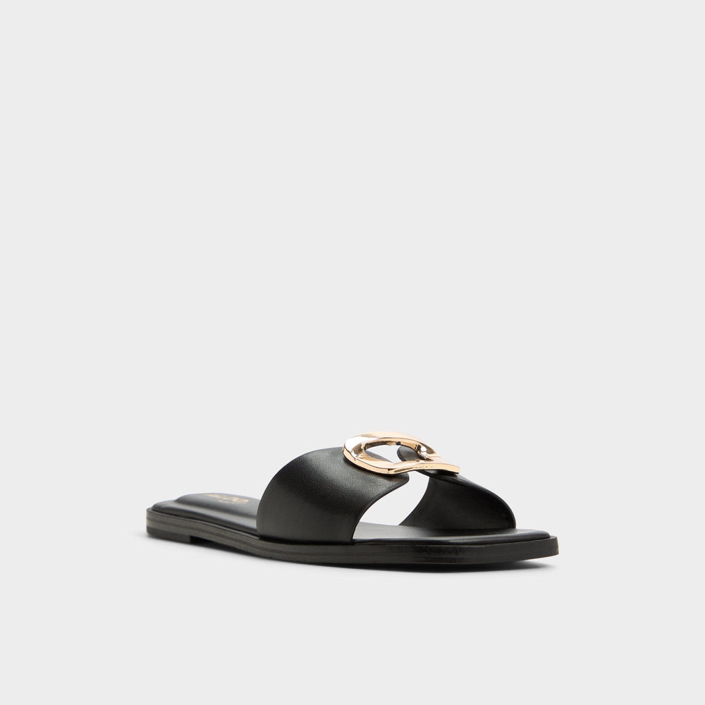 Aldo Tidella Black Women's Flats - Slide sandal