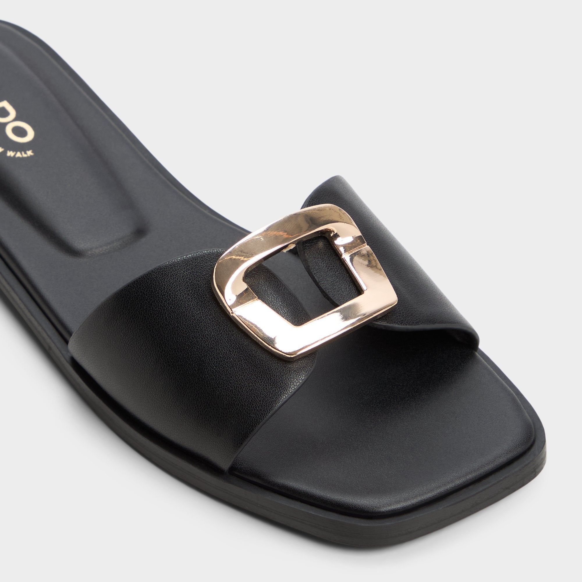 Aldo Tidella Black Women's Flats - Slide sandal