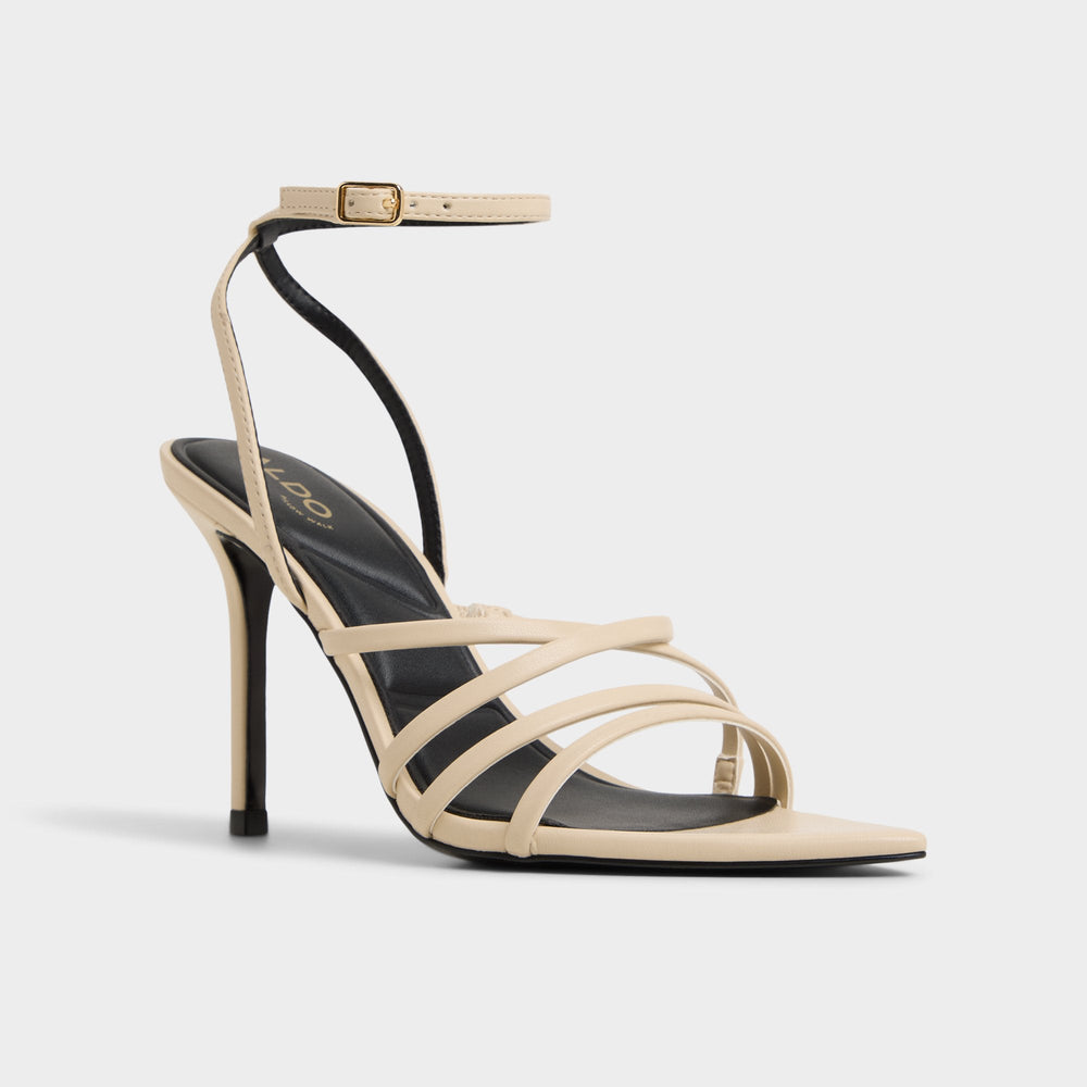 Aldo Solania Light Beige Women's Strappy sandals - Heeled sandal, Stiletto heel