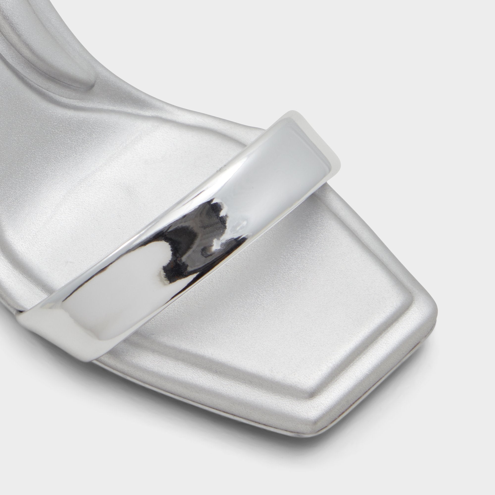Aldo Aurorai Silver Women's Block heels - Strappy heeled sandal, Block heel