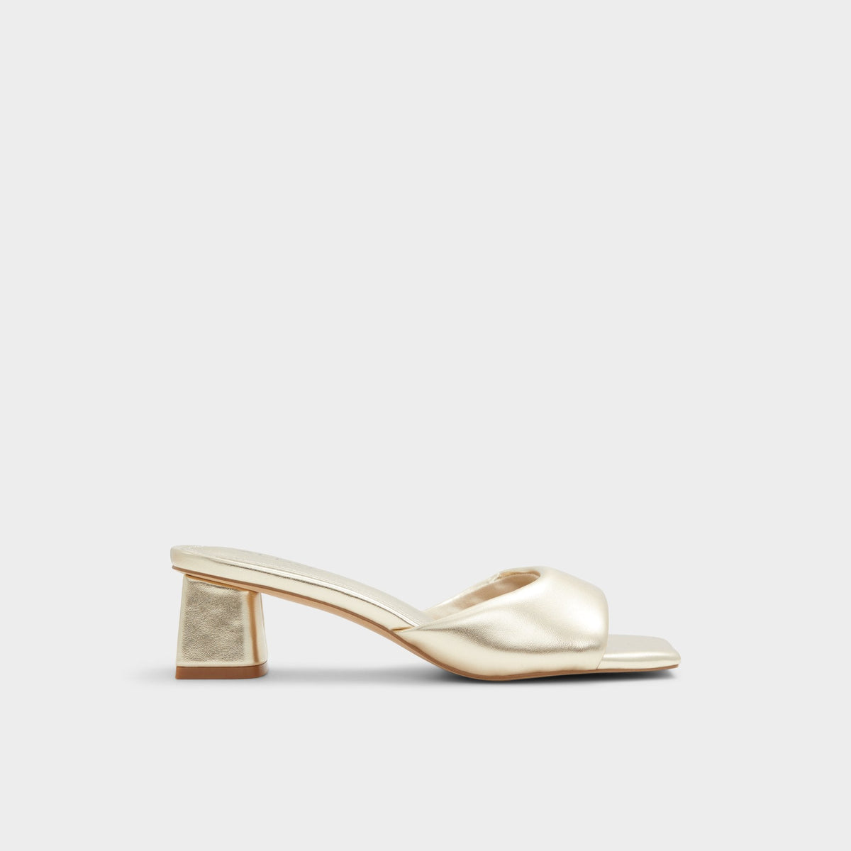 Aldo Aneka Gold Women's Heeled mules - Heeled mule, Block heel
