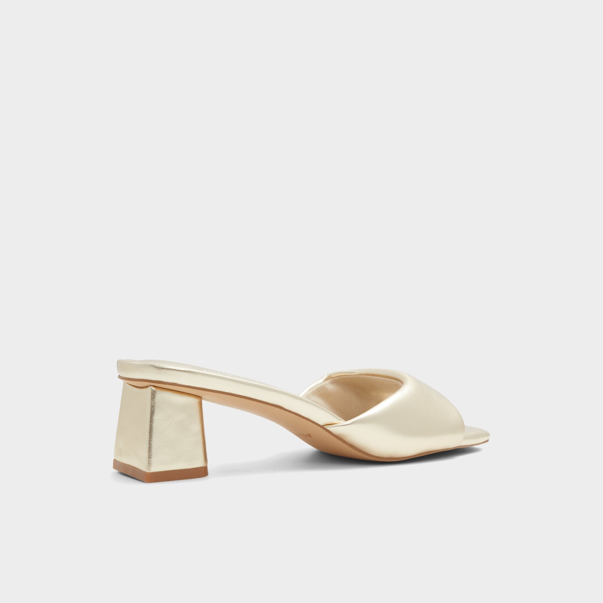 Aldo Aneka Gold Women's Heeled mules - Heeled mule, Block heel