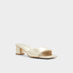 Aldo Aneka Gold Women's Heeled mules - Heeled mule, Block heel
