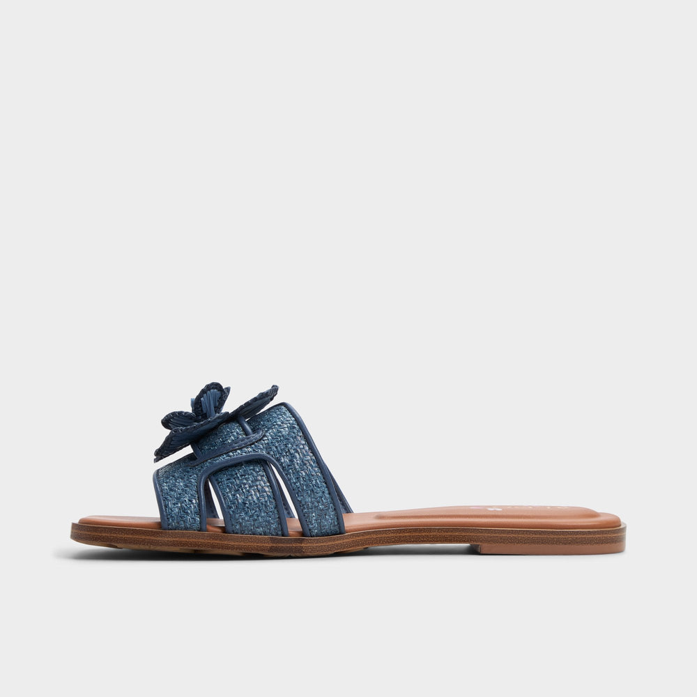 Aldo Seaflower Denim Women's Flats - Slide sandal