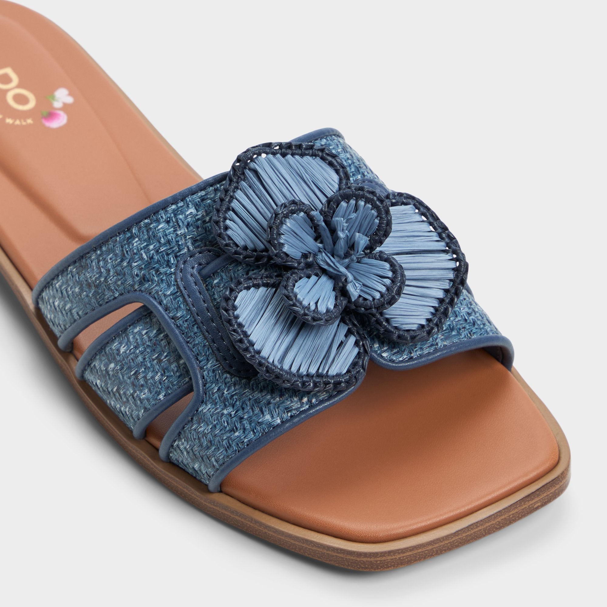 Aldo Seaflower Denim Women's Flats - Slide sandal