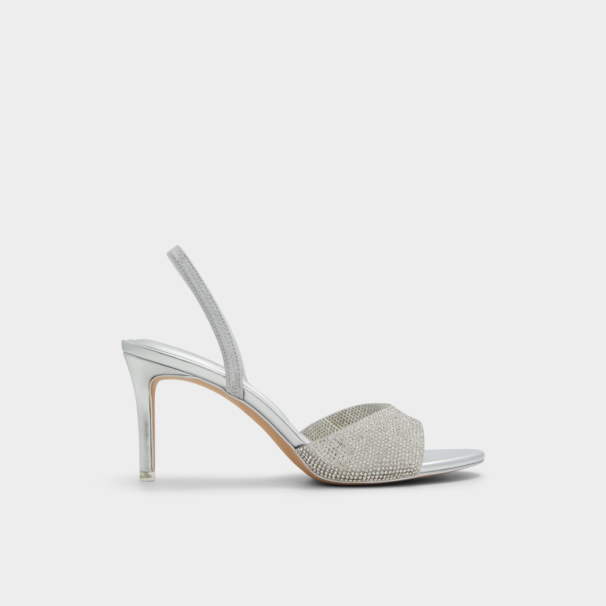 Aldo Aitana in Silver - Strappy heeled sandal, Stiletto heel