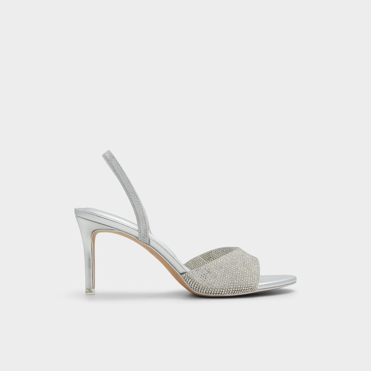 Aldo Aitana in Silver - Strappy heeled sandal, Stiletto heel