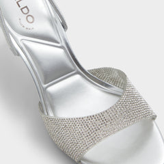 Aldo Aitana in Silver - Strappy heeled sandal, Stiletto heel