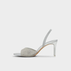 Aldo Aitana in Silver - Strappy heeled sandal, Stiletto heel