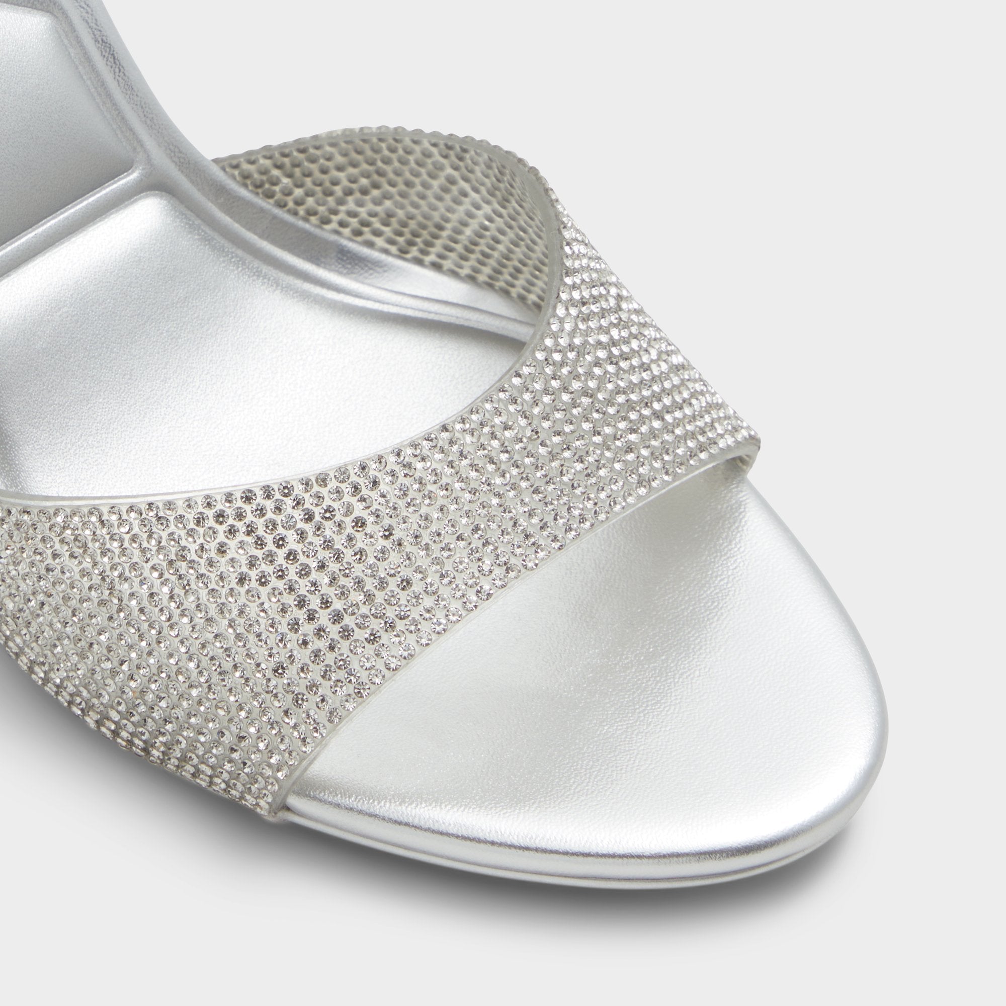 Aldo Aitana in Silver - Strappy heeled sandal, Stiletto heel