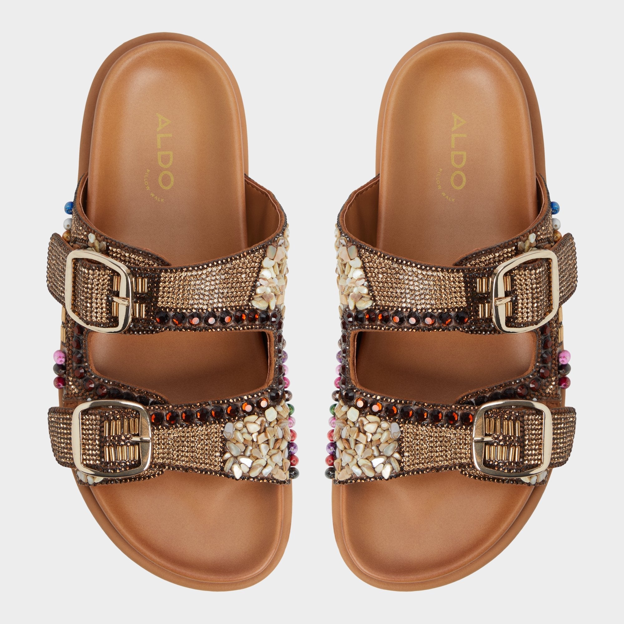 Aldo Bohochic Open Brown Women's Footbed sandals - Footbed sandal
