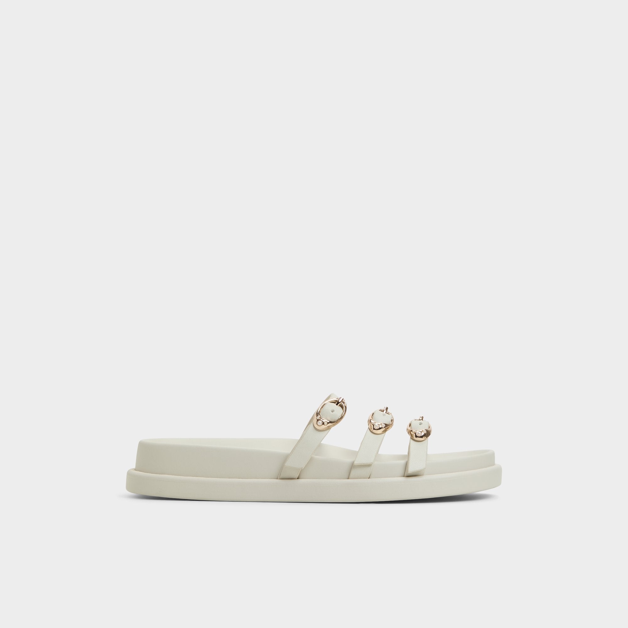 Aldo Zephyra White Women's Footbed sandals - Footbed sandal, Footbed sandal