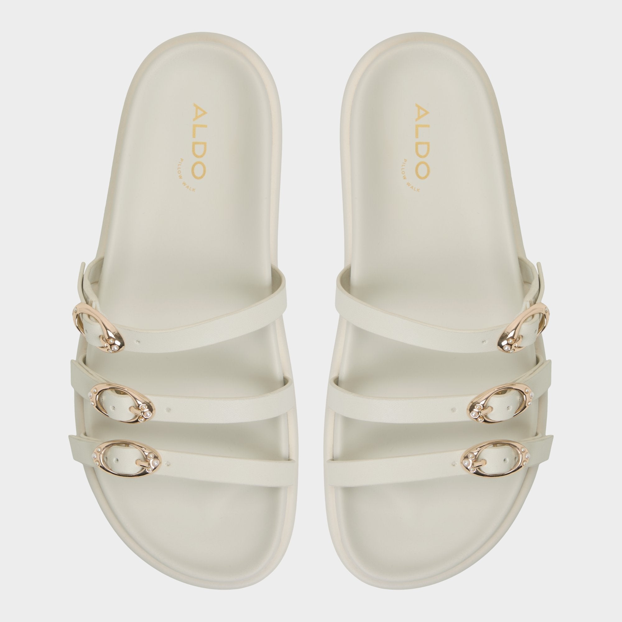 Aldo Zephyra White Women's Footbed sandals - Footbed sandal, Footbed sandal