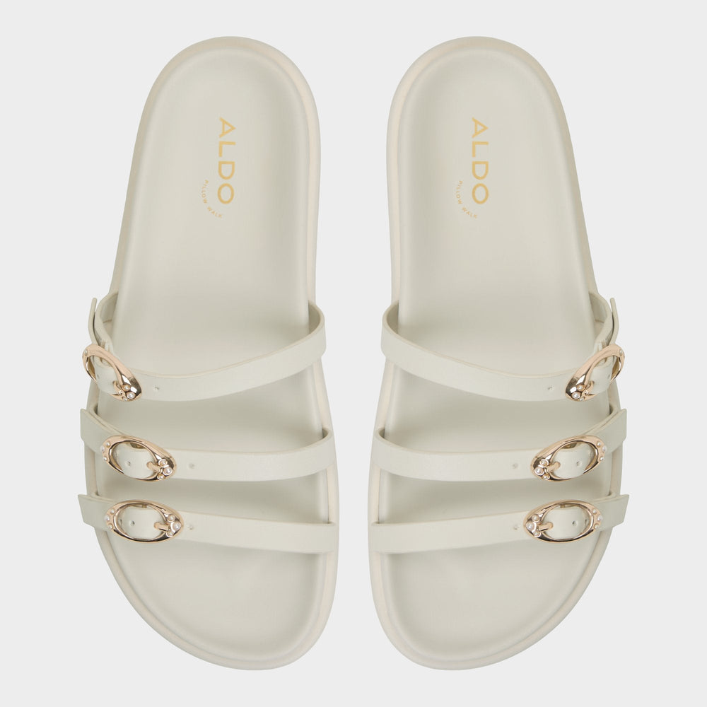 Aldo Zephyra White Women's Footbed sandals - Footbed sandal, Footbed sandal