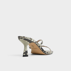 Aldo Calypsa White/Black Women's Animal Prints - Strappy heeled sandal