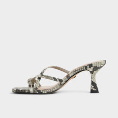 Aldo Calypsa White/Black Women's Animal Prints - Strappy heeled sandal