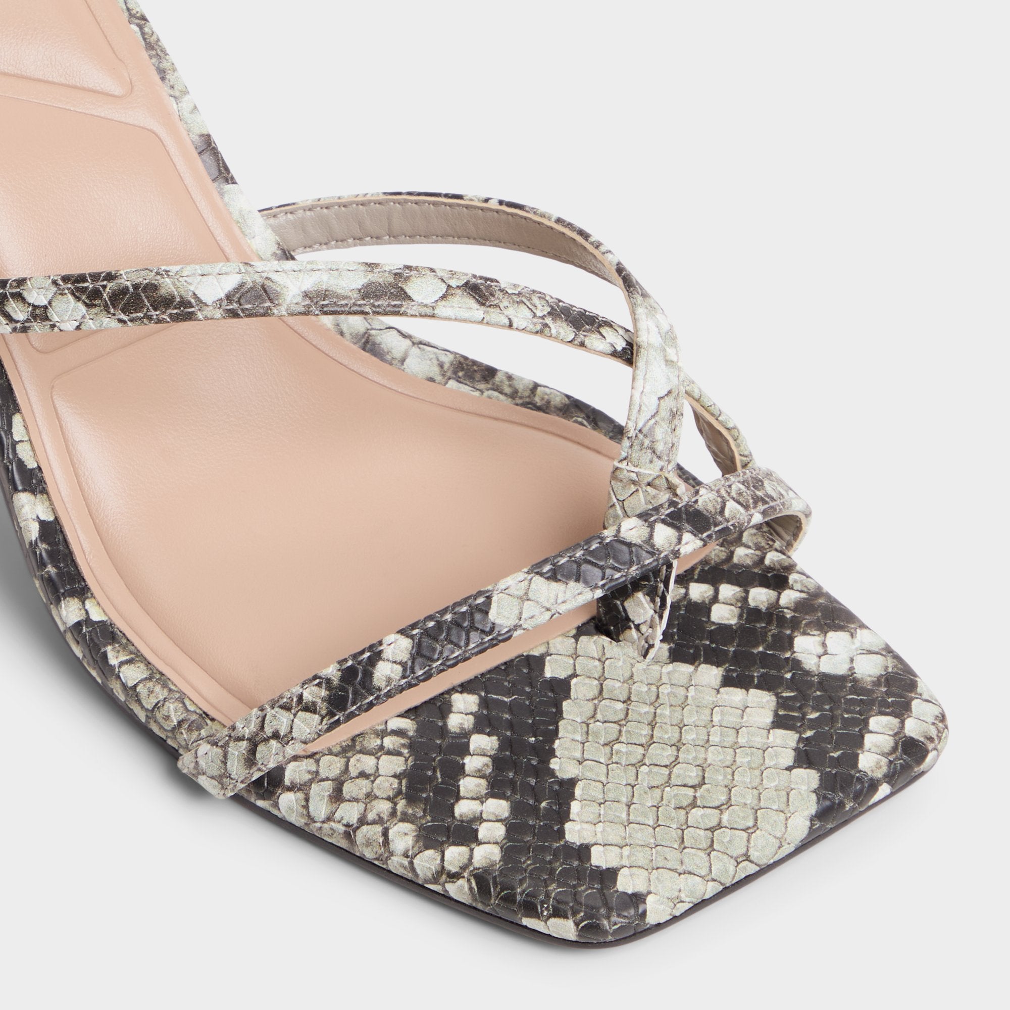 Aldo Calypsa White/Black Women's Animal Prints - Strappy heeled sandal