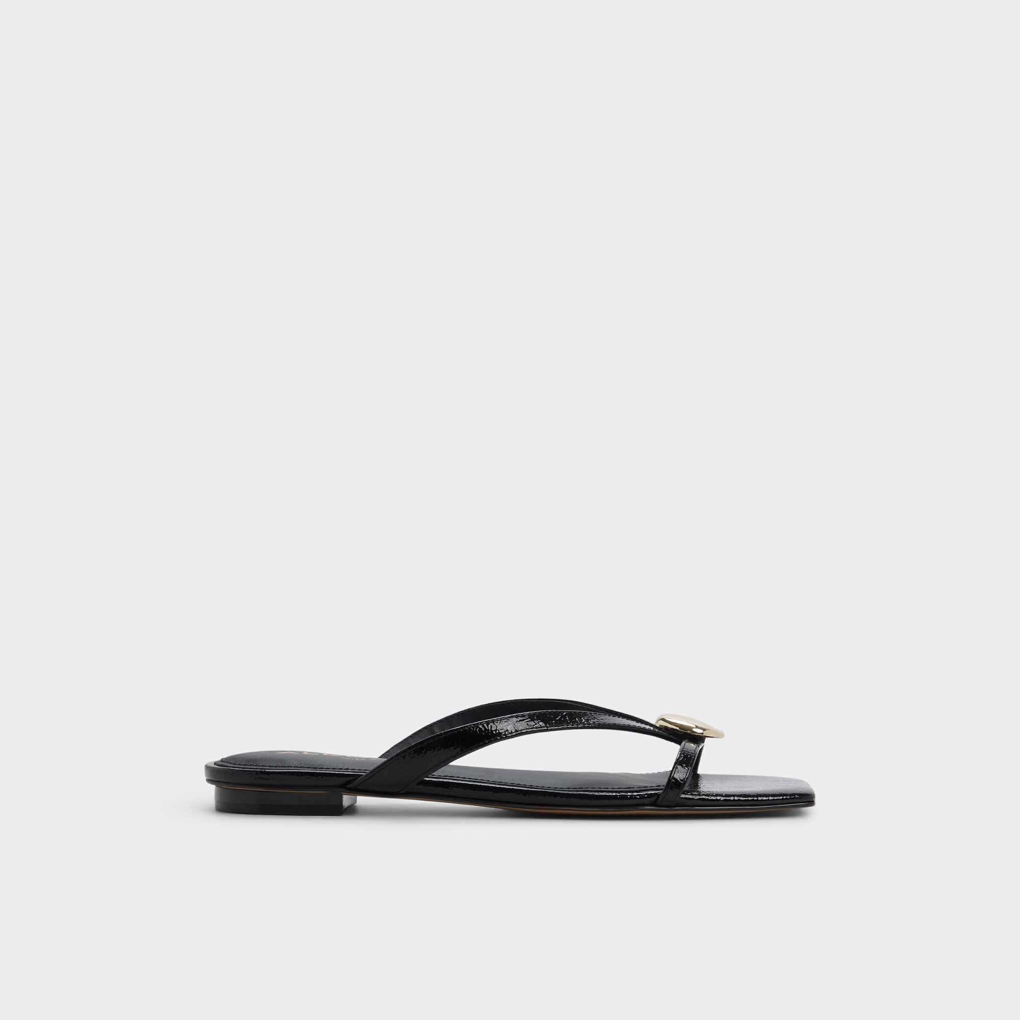 Aldo Iliria Black Women's Flats - Slide sandal