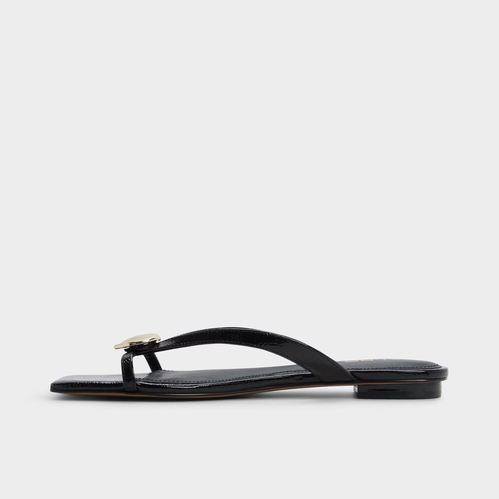 Aldo Iliria Black Women's Flats - Slide sandal