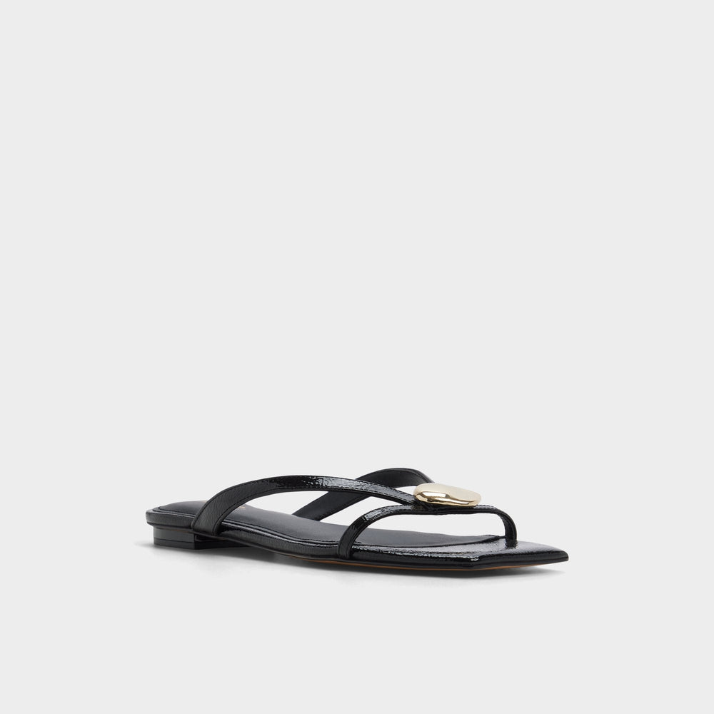 Aldo Iliria Black Women's Flats - Slide sandal