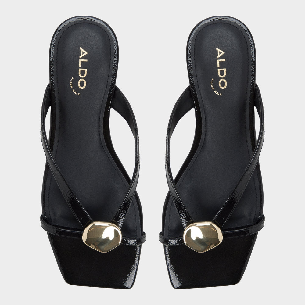 Aldo Iliria Black Women's Flats - Slide sandal
