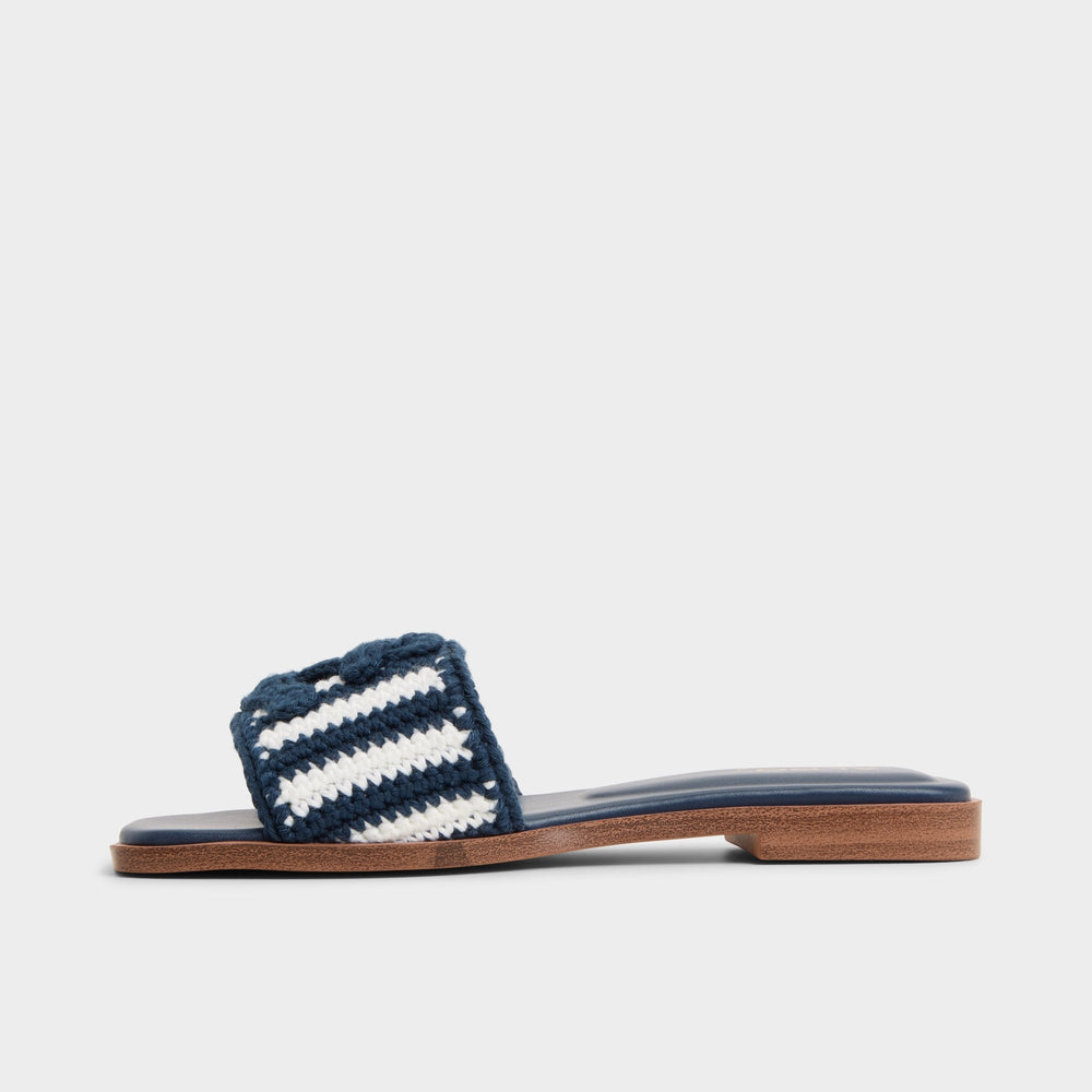Aldo Sabbia Blue Combo Women's Flats - Slide sandal