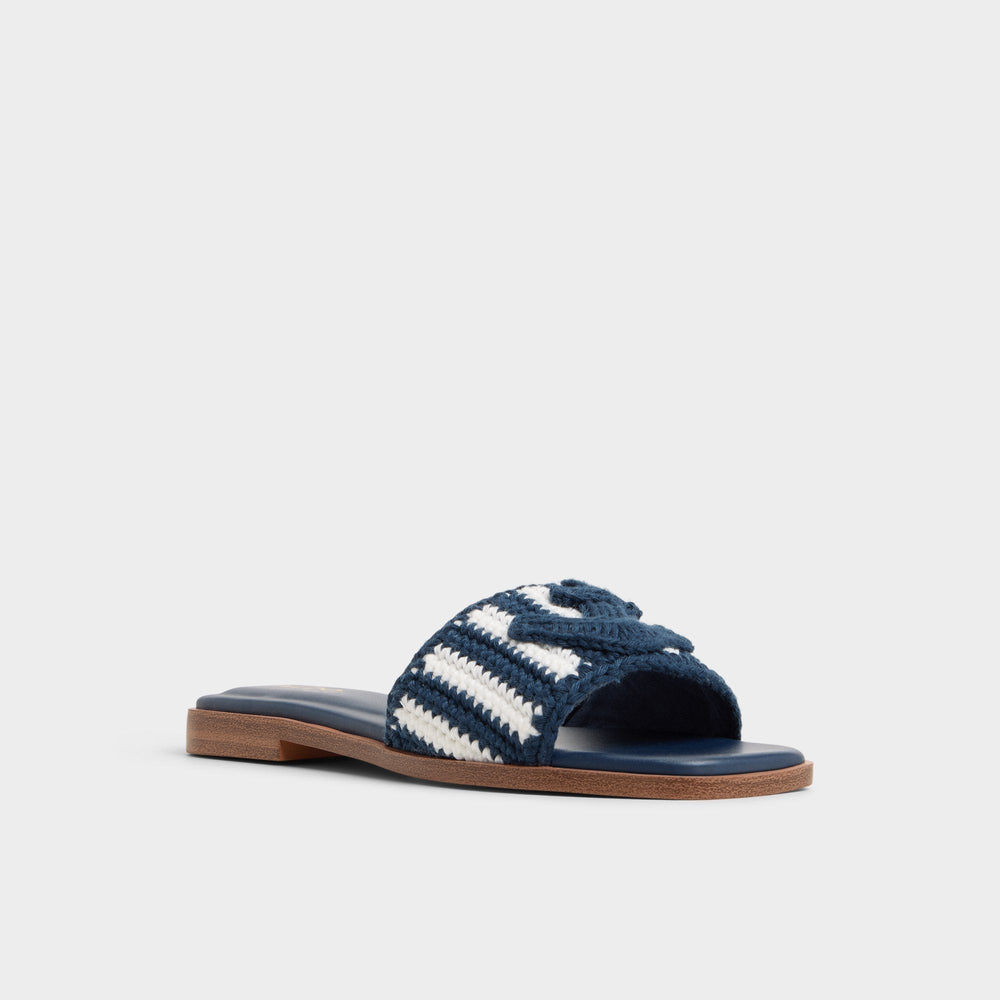 Aldo Sabbia Blue Combo Women's Flats - Slide sandal