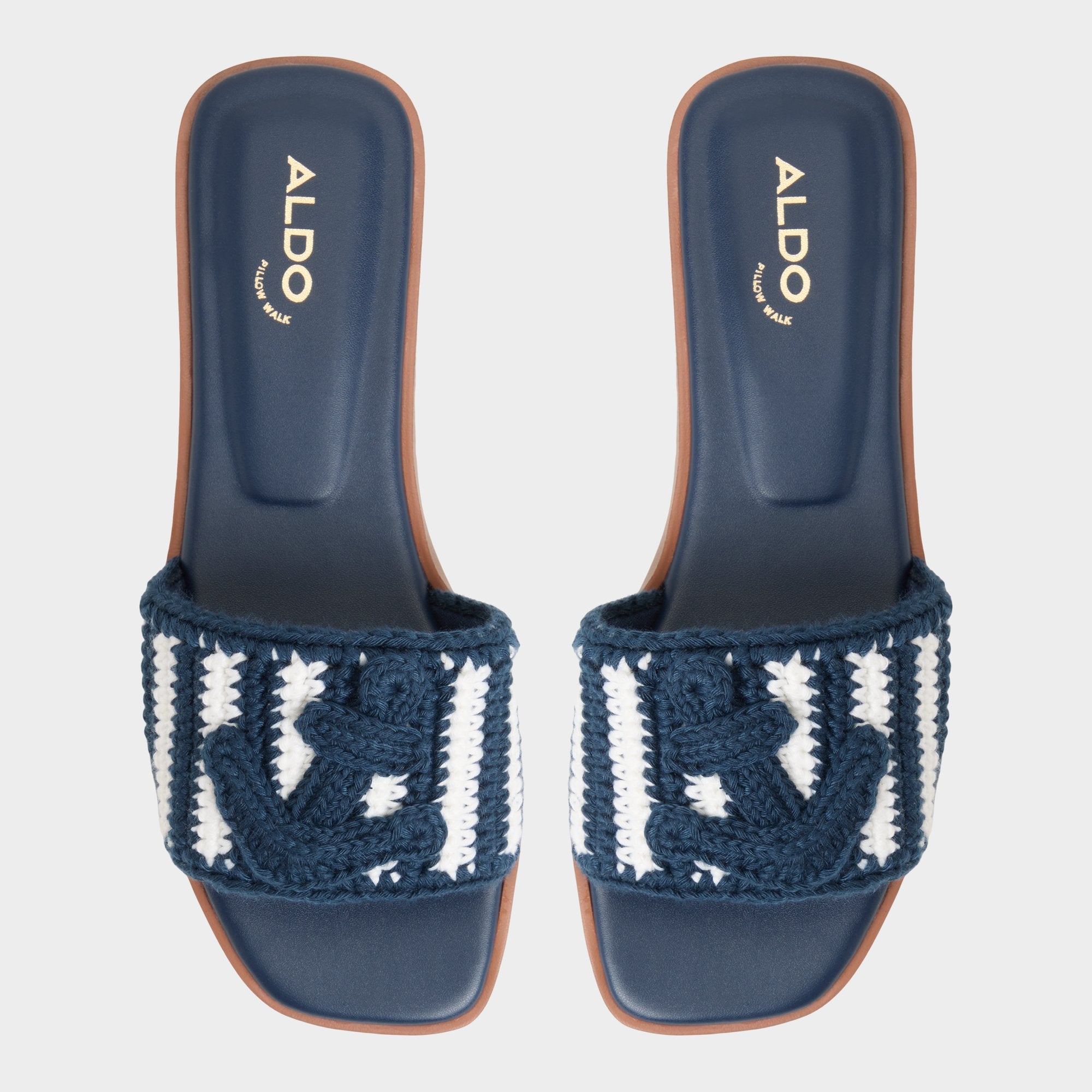 Aldo Sabbia Blue Combo Women's Flats - Slide sandal